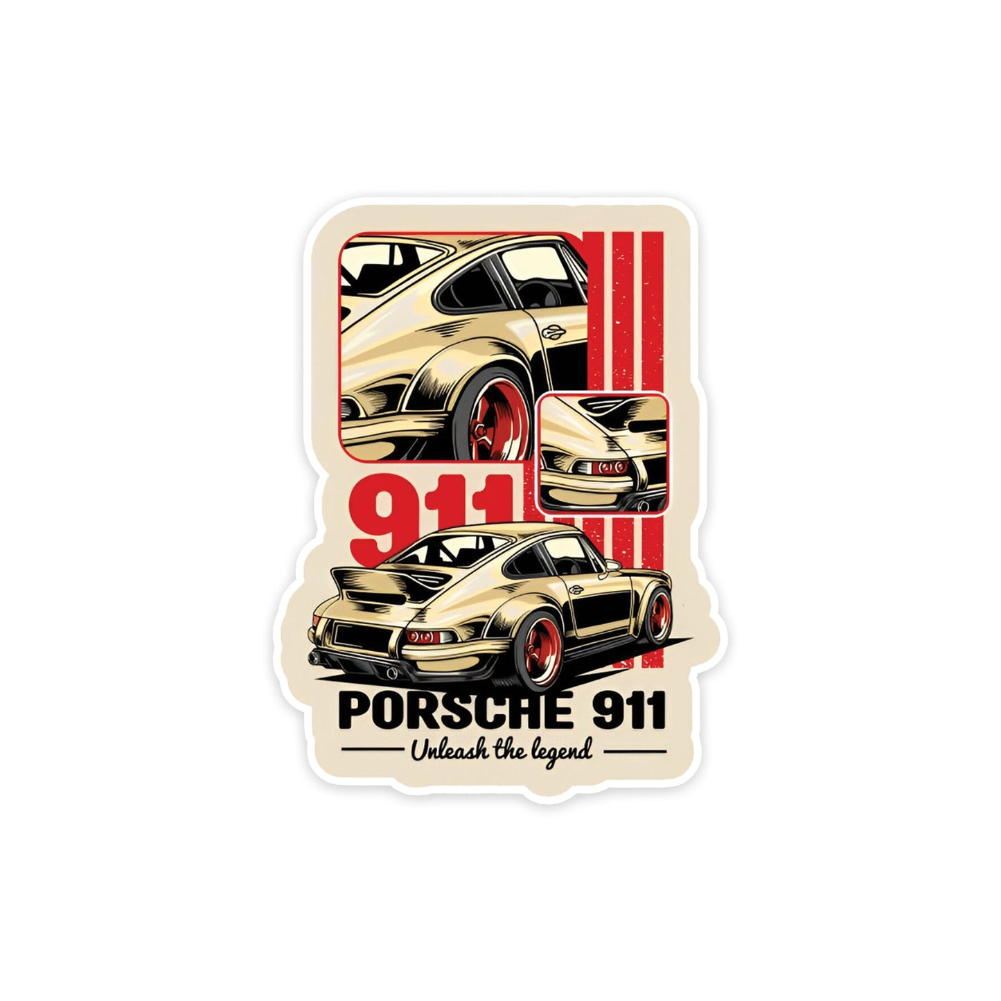 Porsche car sticker