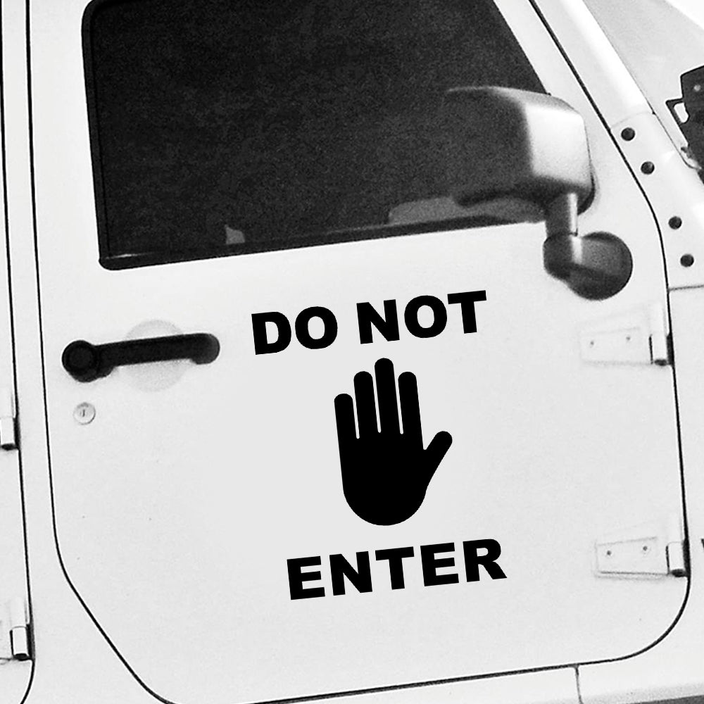 Do not enter car decal