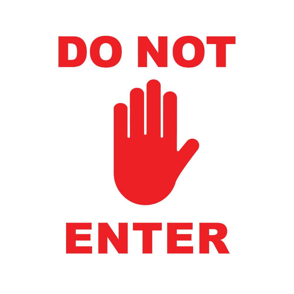 Do not enter car decal