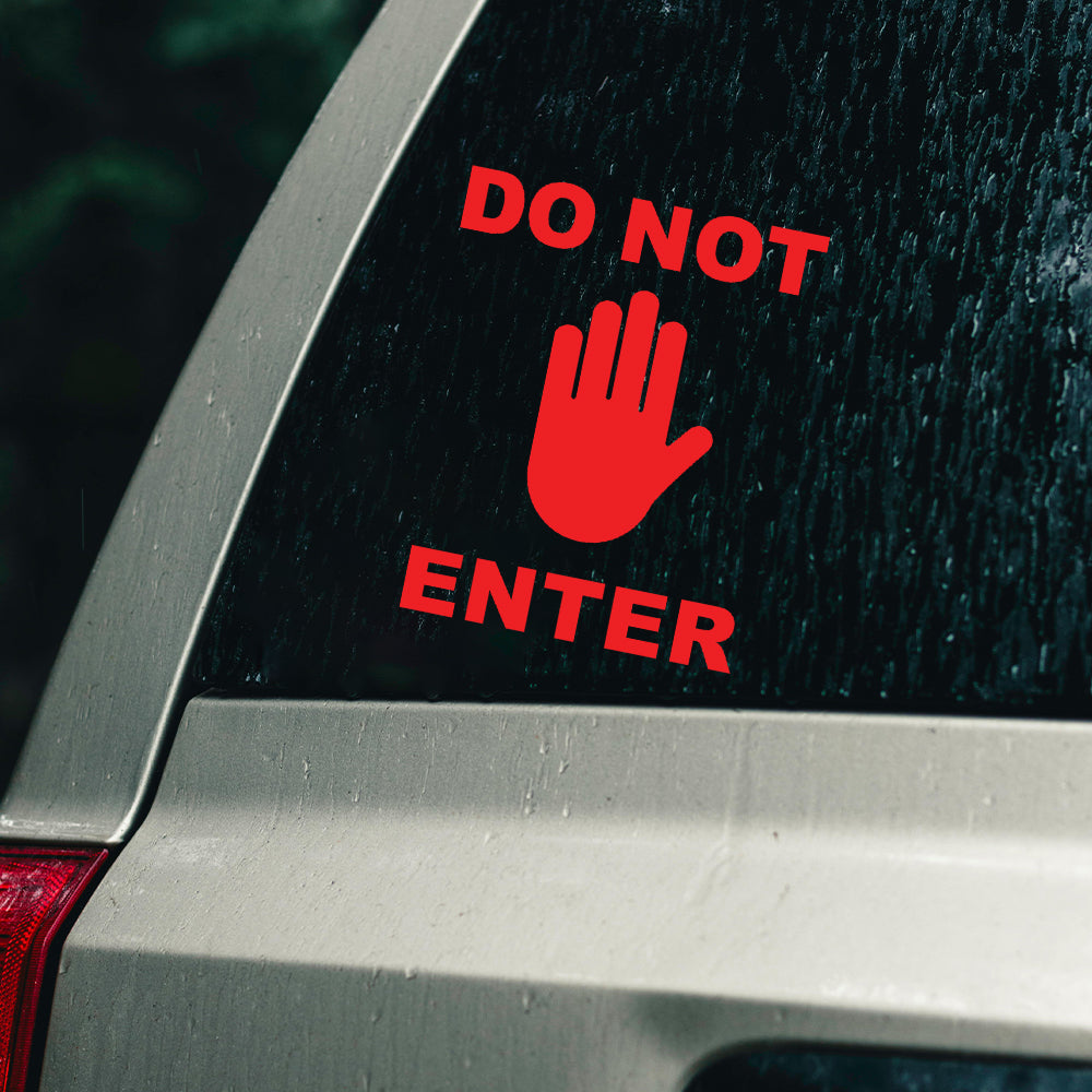 Do not enter car decal