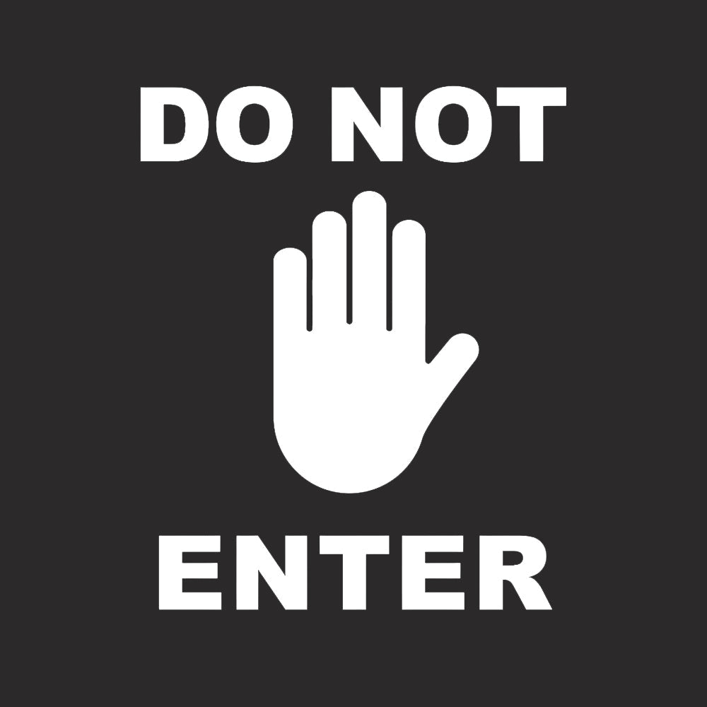 Do not enter car decal