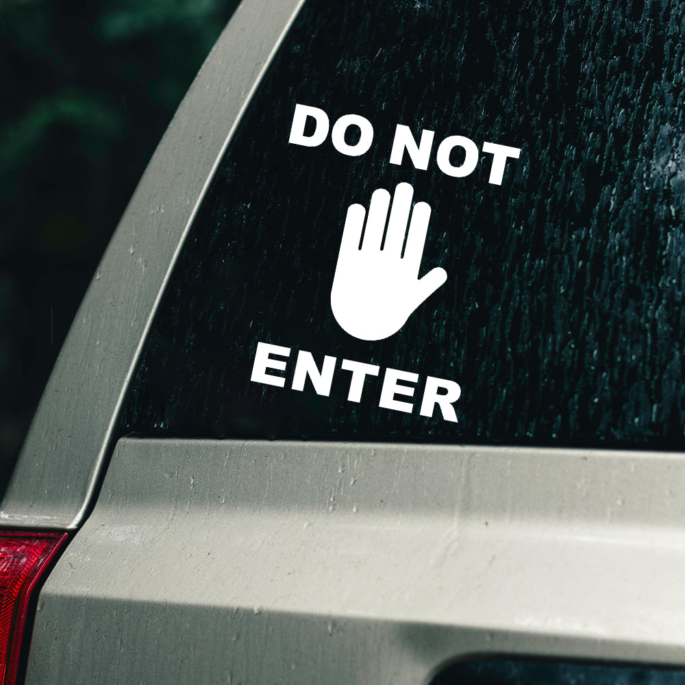 Do not enter car decal