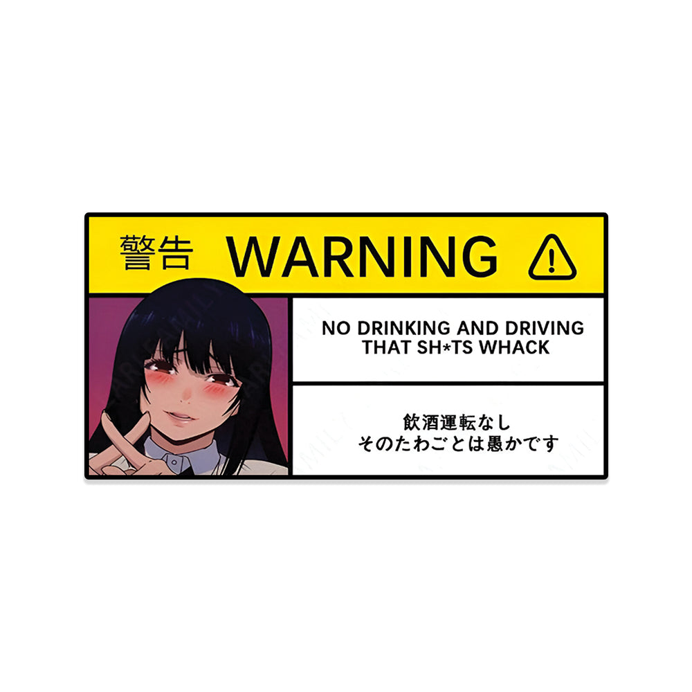 Driving warning car sticker