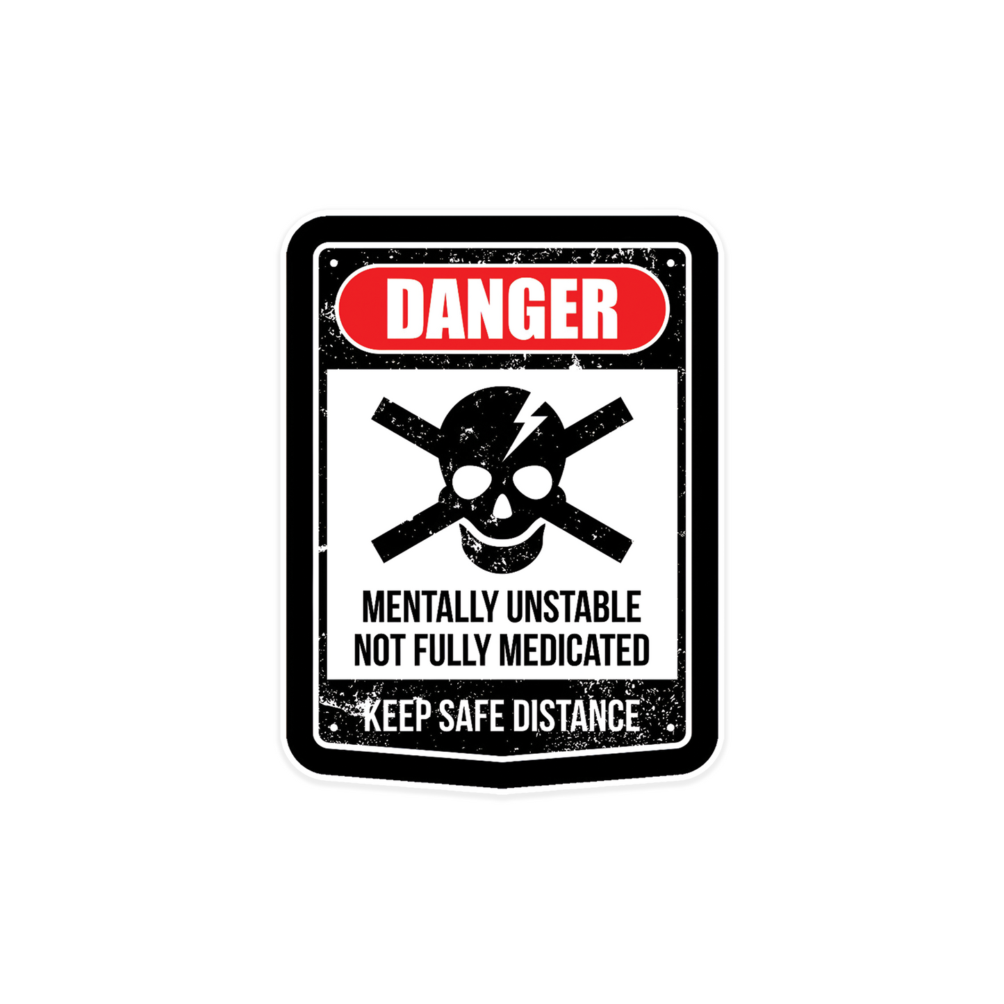 Danger car sticker