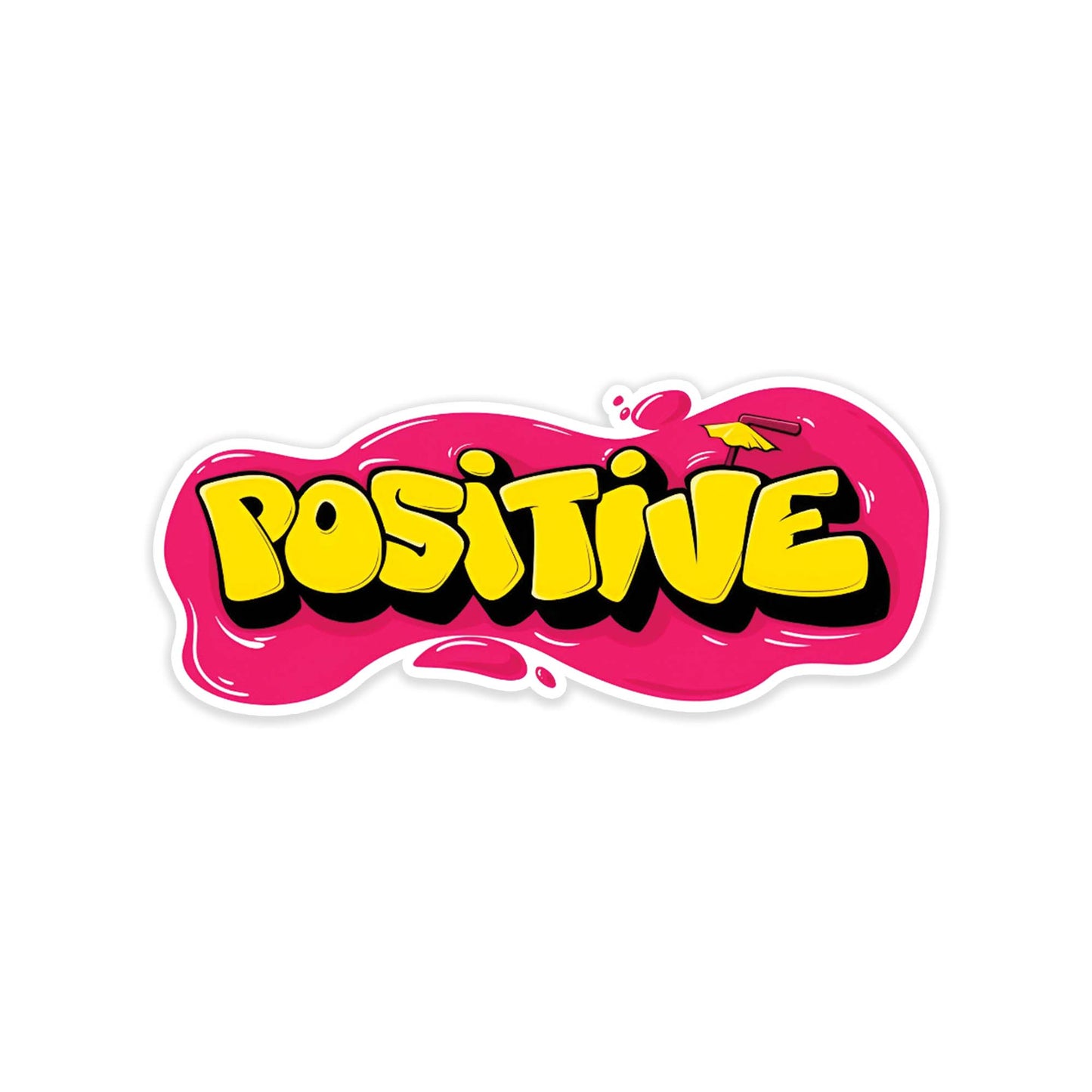 Positive car sticker