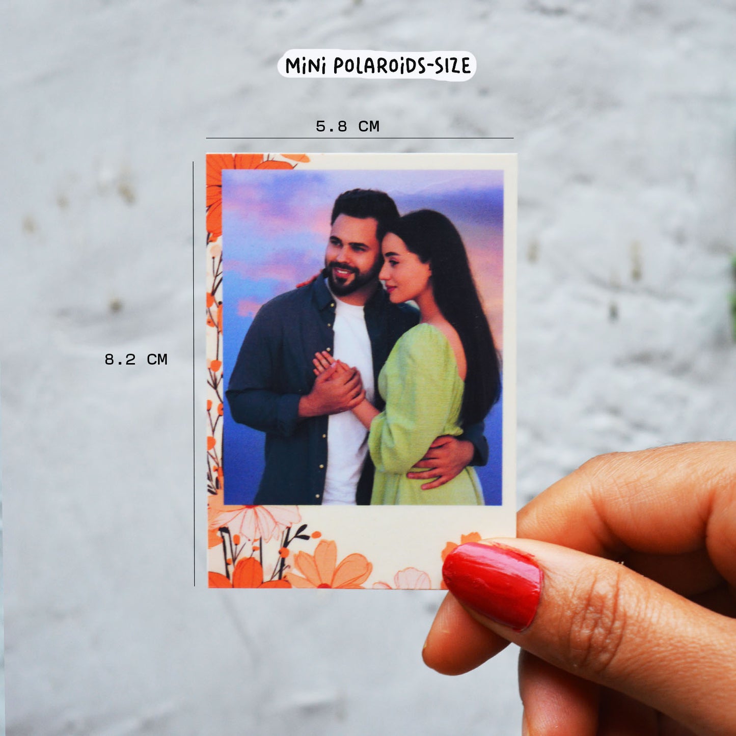 Floral retro polaroid prints