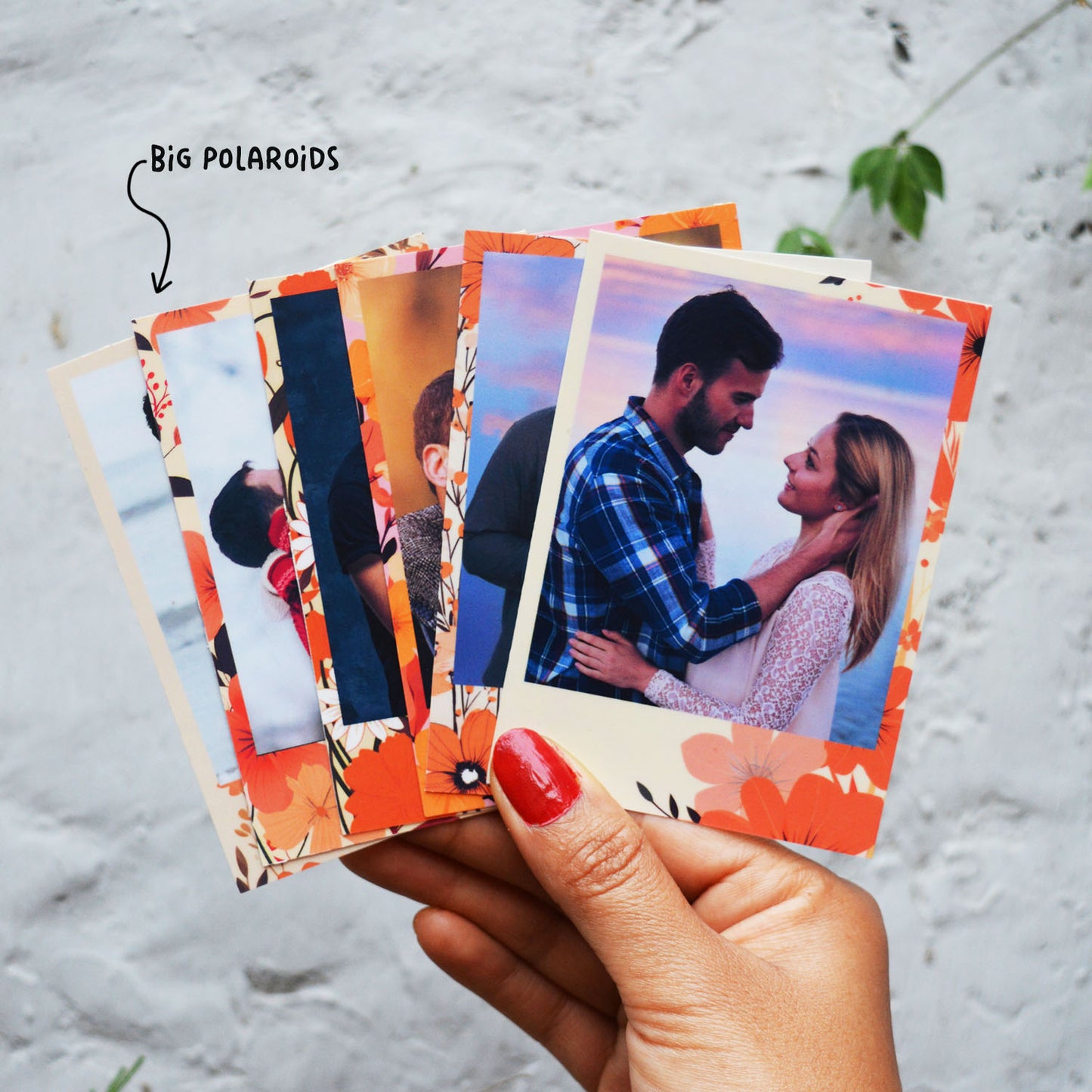 Floral retro polaroid prints
