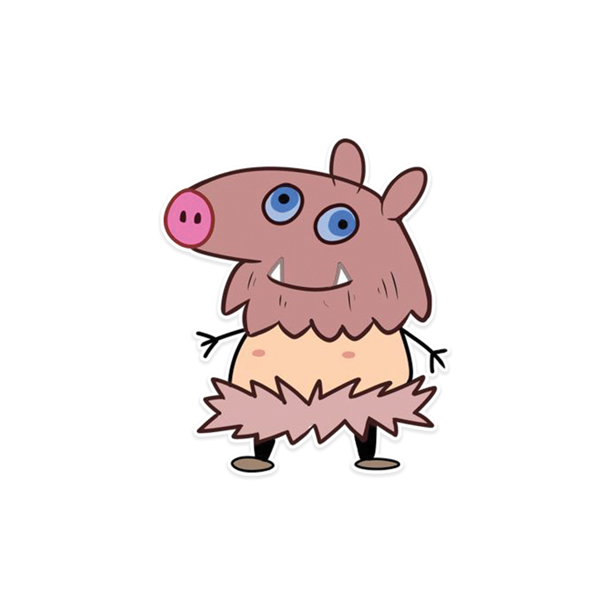 A rectangular sticker with a red background and a white horizontal stripe in the middle. In the center of the white stripe, black Devanagari text reads "घुमक्कड़" which translates to "Wanderer." The red background has faint travel-themed illustrations.