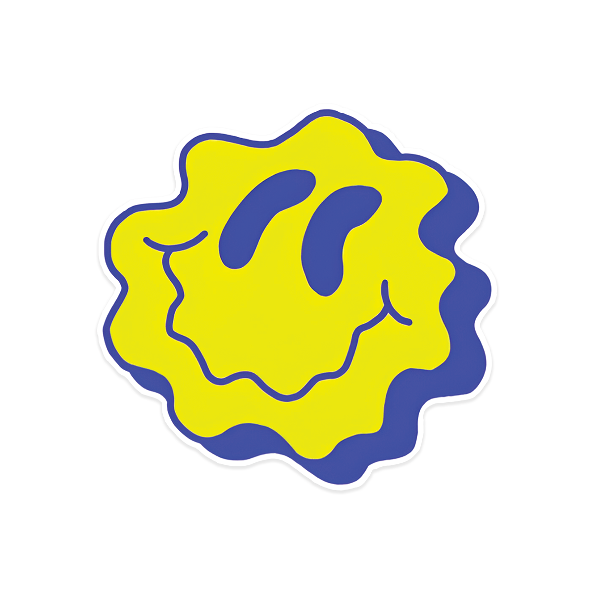 A rectangular sticker with a red background and a white horizontal stripe in the middle. In the center of the white stripe, black Devanagari text reads "घुमक्कड़" which translates to "Wanderer." The red background has faint travel-themed illustrations.