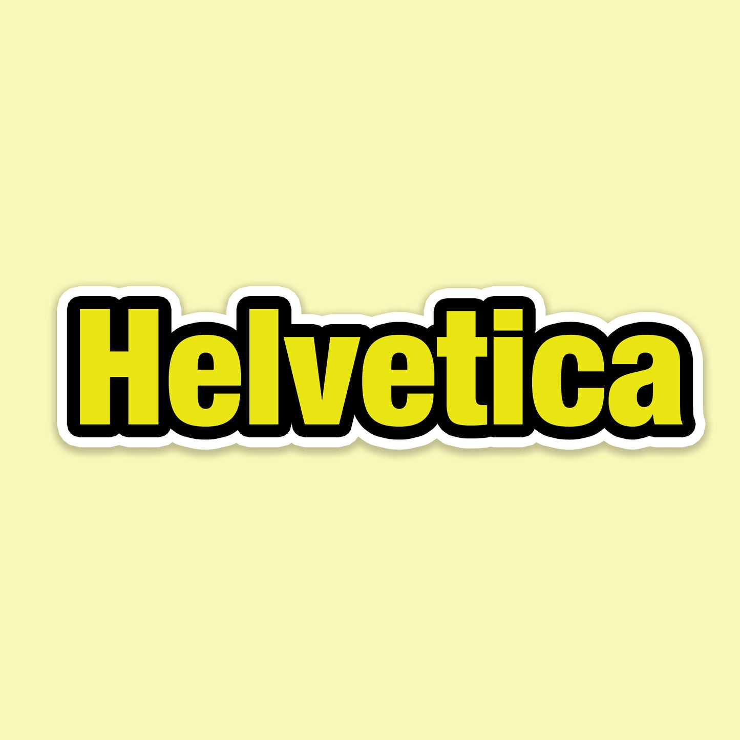Helvetica Sticker