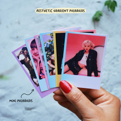 Aesthetic gradient polaroid prints