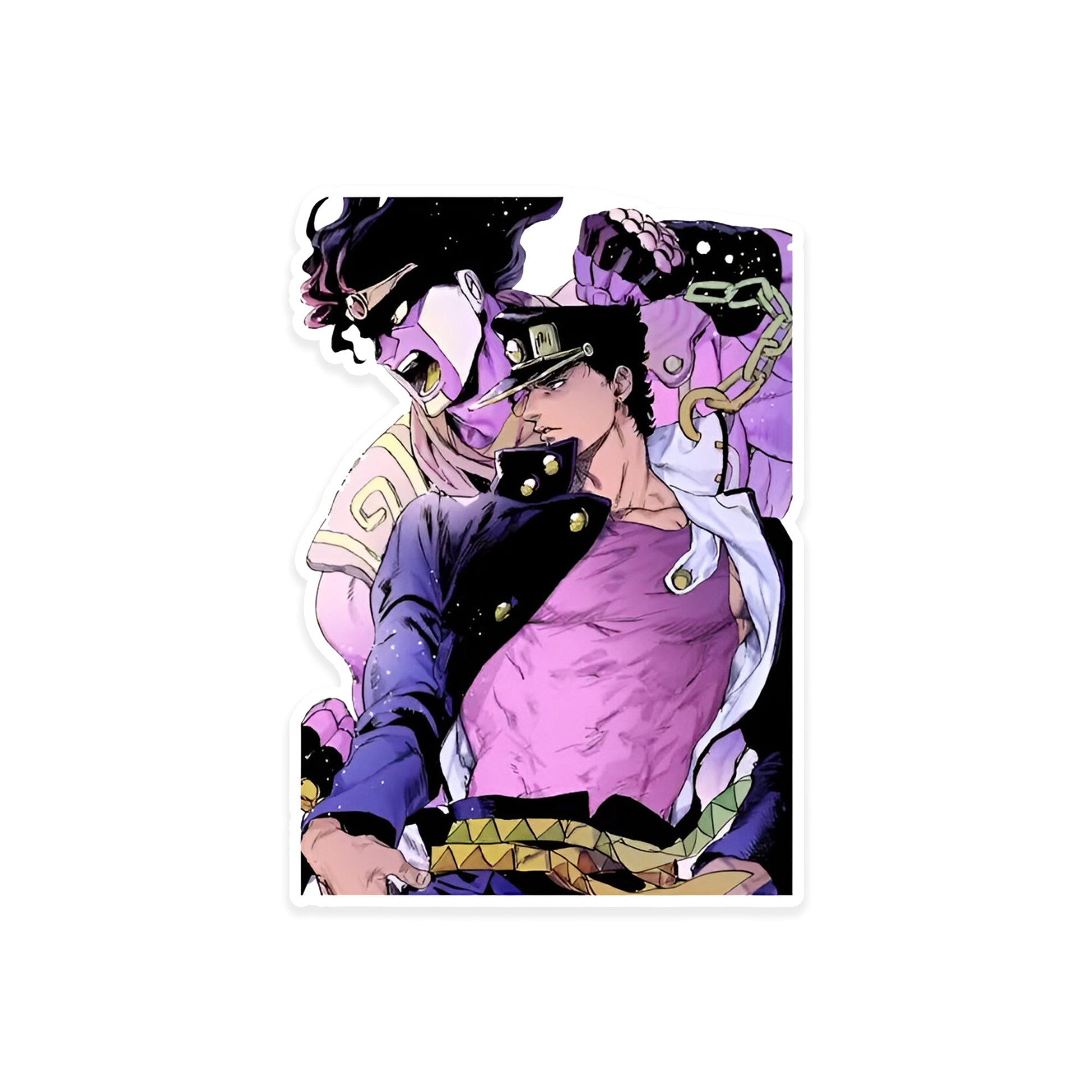 A rectangular sticker with a red background and a white horizontal stripe in the middle. In the center of the white stripe, black Devanagari text reads "घुमक्कड़" which translates to "Wanderer." The red background has faint travel-themed illustrations.