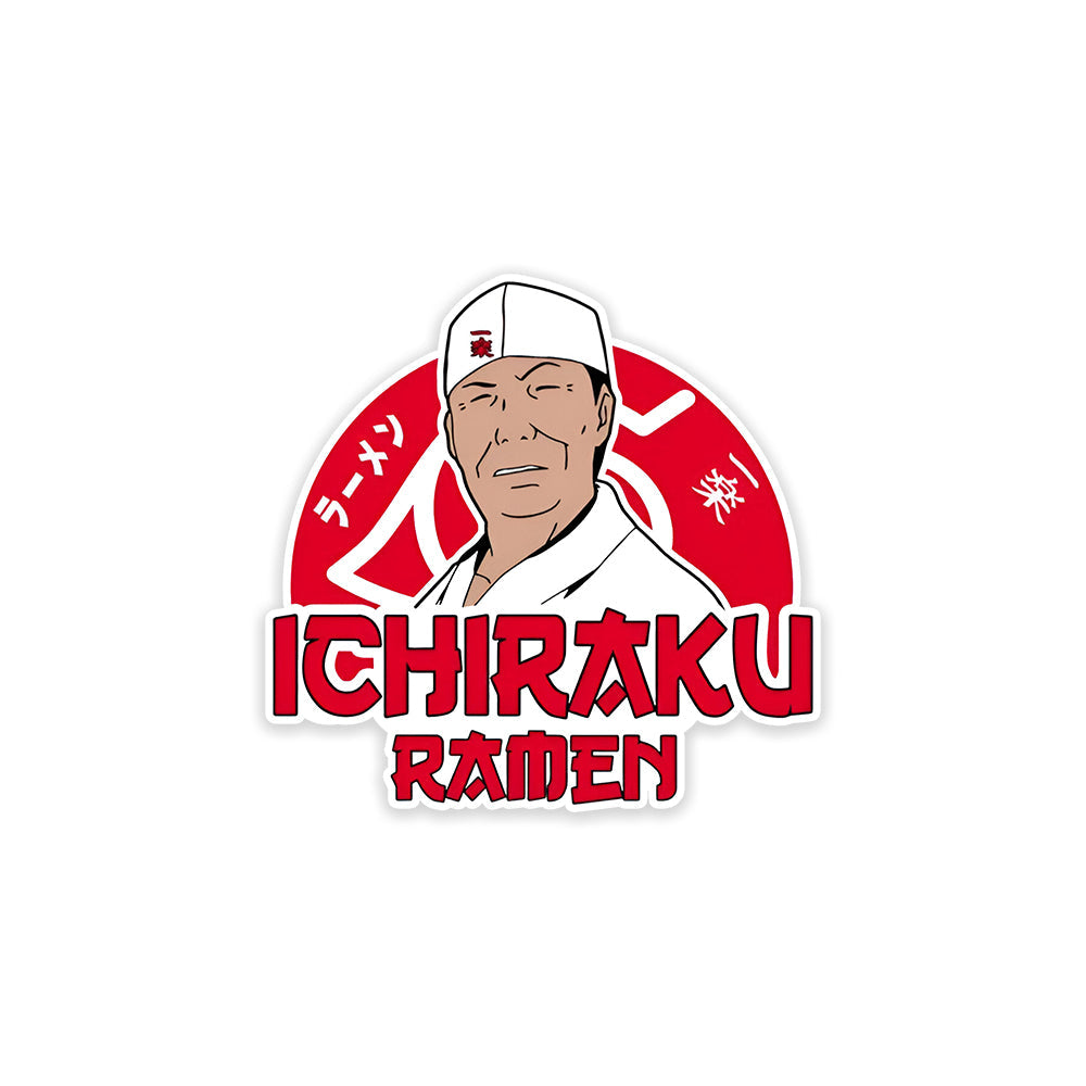 A rectangular sticker with a red background and a white horizontal stripe in the middle. In the center of the white stripe, black Devanagari text reads "घुमक्कड़" which translates to "Wanderer." The red background has faint travel-themed illustrations.