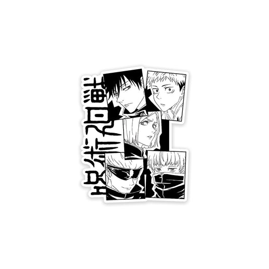 A rectangular sticker with a red background and a white horizontal stripe in the middle. In the center of the white stripe, black Devanagari text reads "घुमक्कड़" which translates to "Wanderer." The red background has faint travel-themed illustrations.