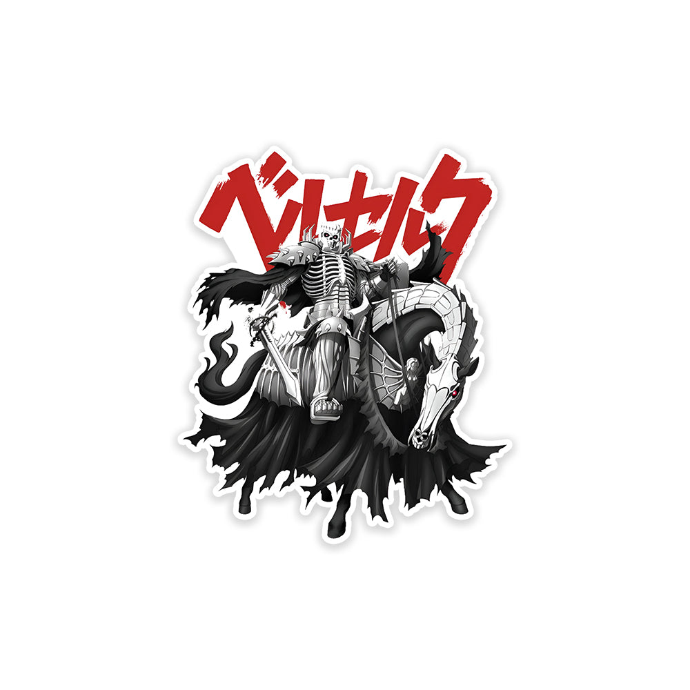 A rectangular sticker with a red background and a white horizontal stripe in the middle. In the center of the white stripe, black Devanagari text reads "घुमक्कड़" which translates to "Wanderer." The red background has faint travel-themed illustrations.