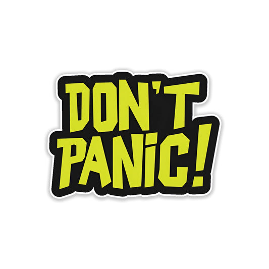 Don't panic car sticker