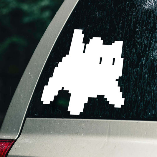Pixel kitty car decal