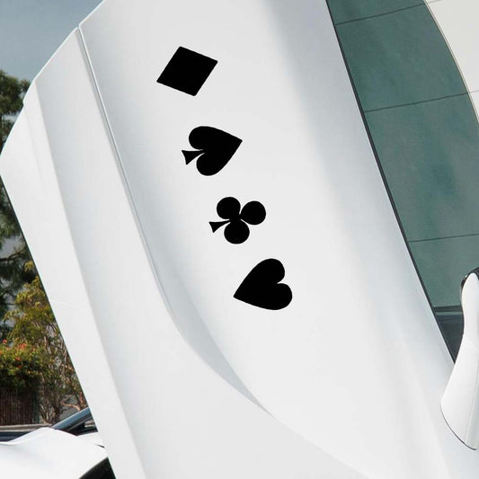 Cards car decal