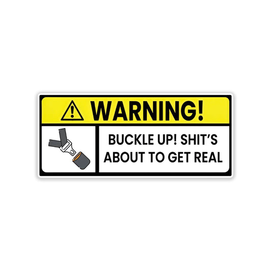 Buckle up car sticker