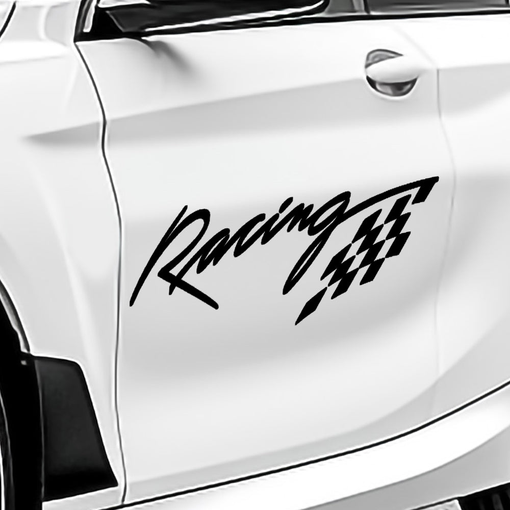 Racing car decal
