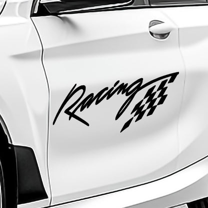 Racing car decal