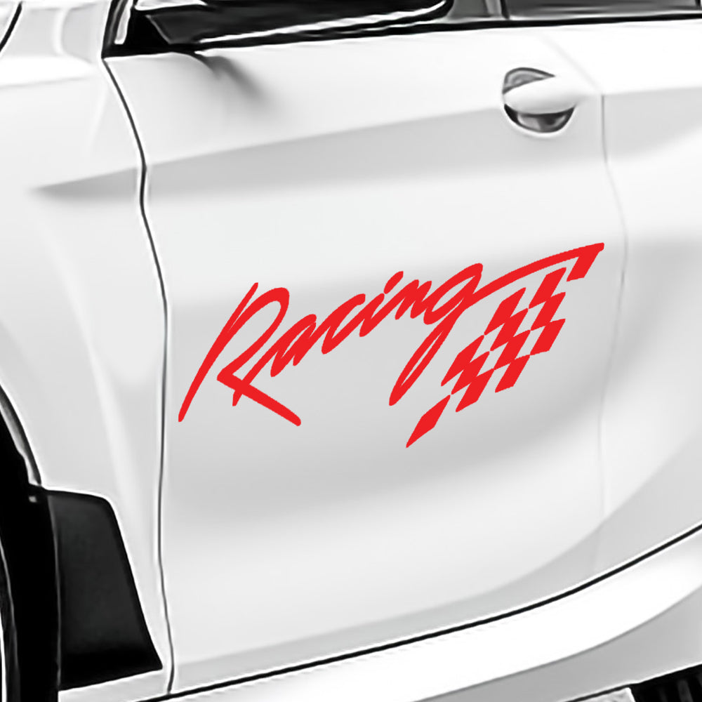 Racing car decal
