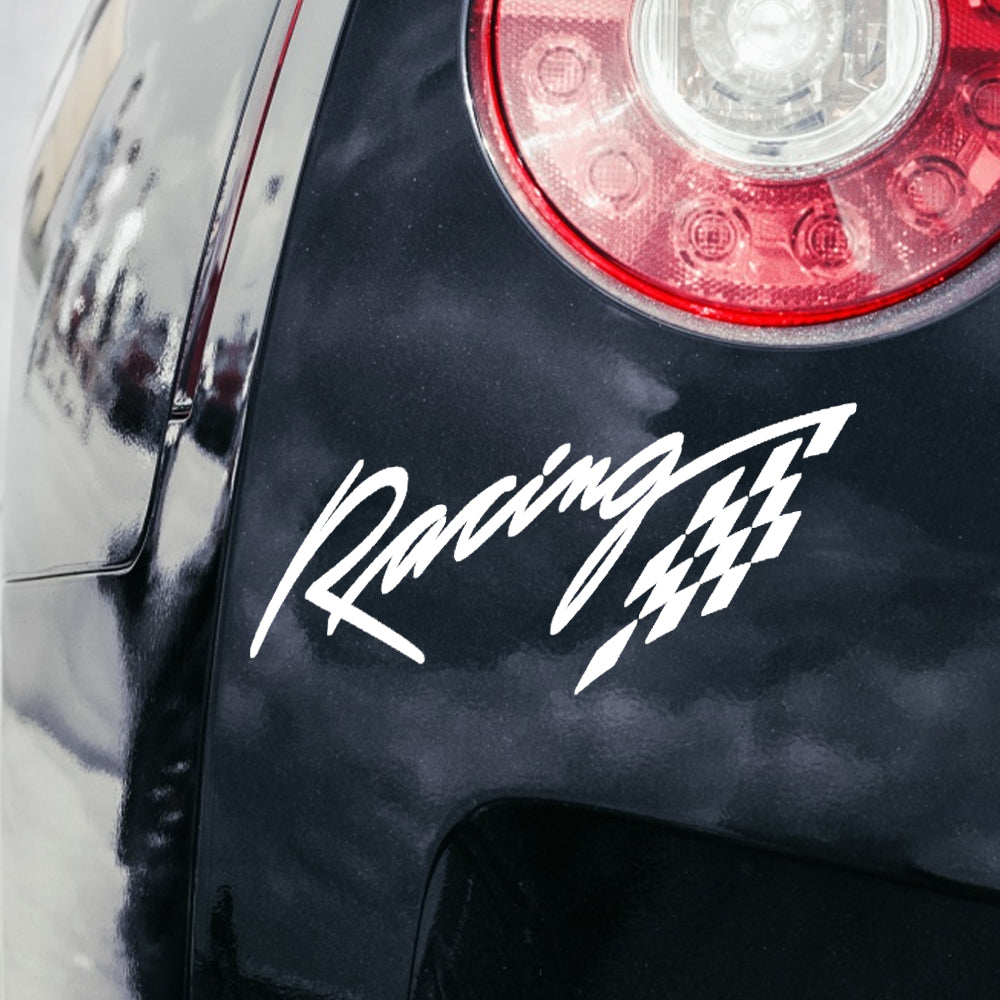 Racing car decal