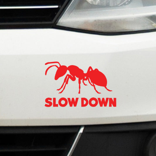 Slow Down car decal