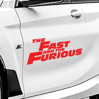 Fast and furious car decal