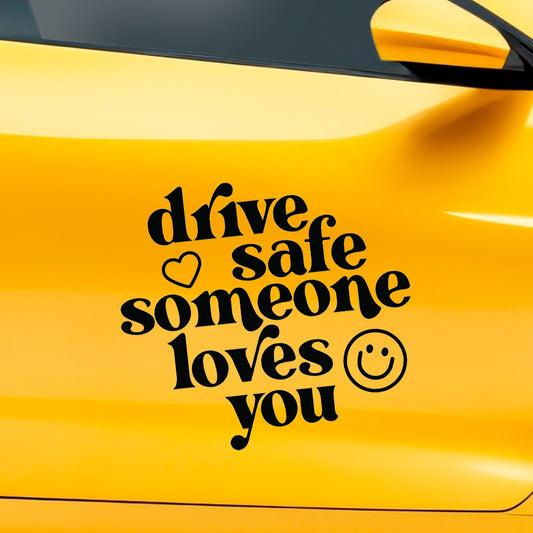 Drive Safe Groovy car decal