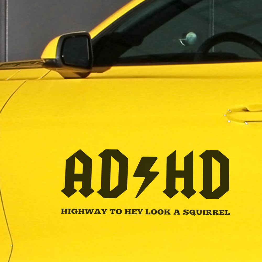 ADHD car decal