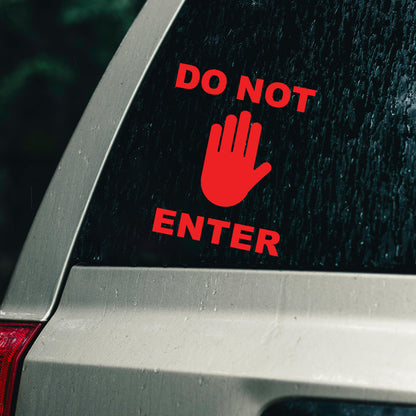 Do not enter car decal
