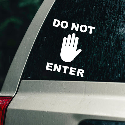 Do not enter car decal