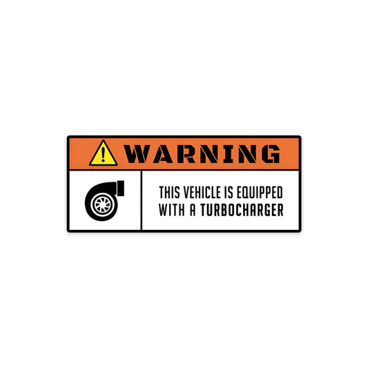 Turbocharged Warning car sticker