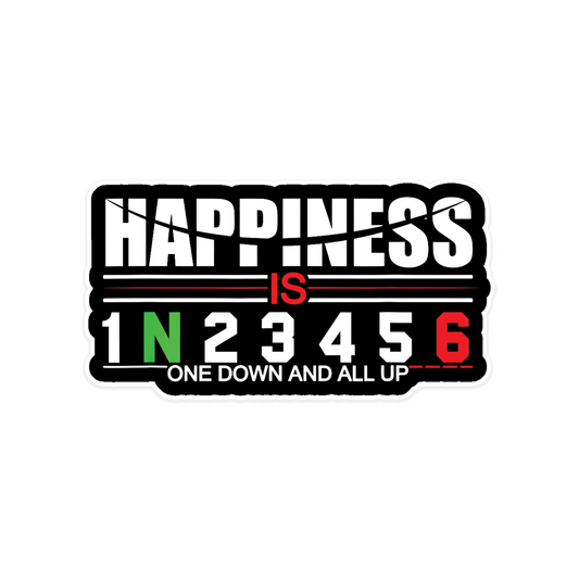 Happiness car sticker