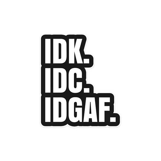 I-don't care car sticker