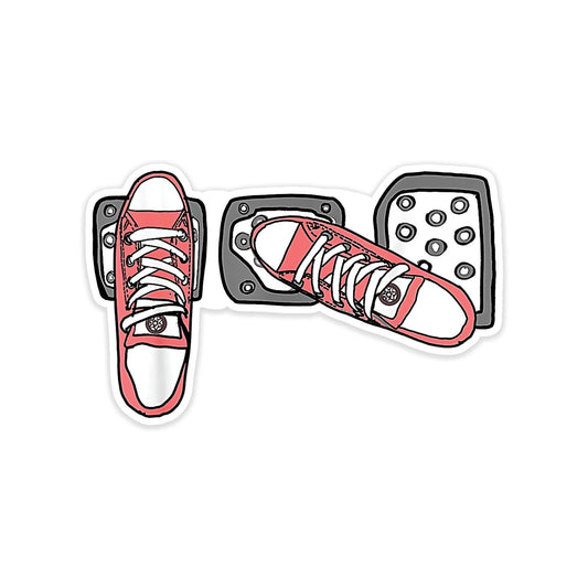 Car pedals car sticker