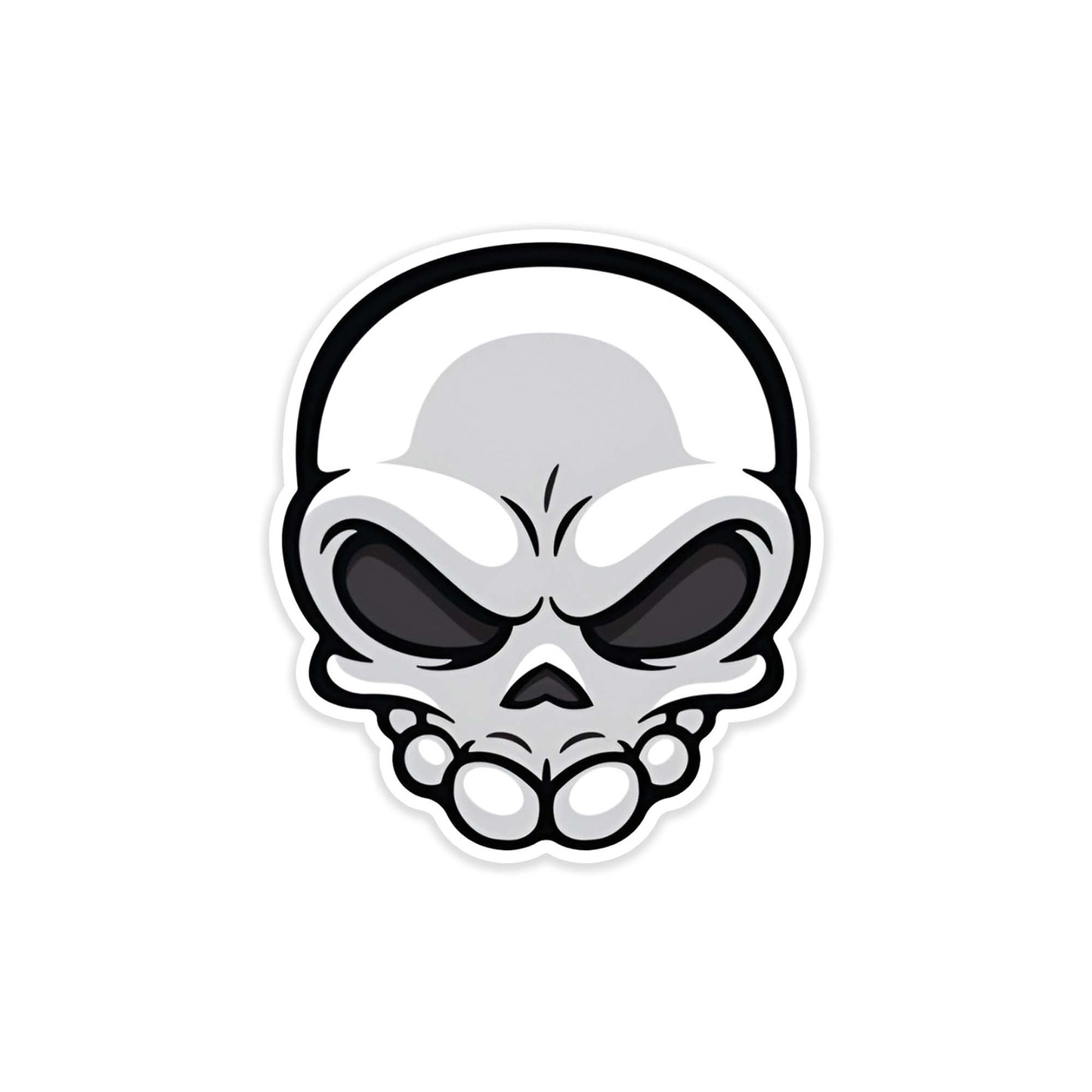 Scary skull car sticker