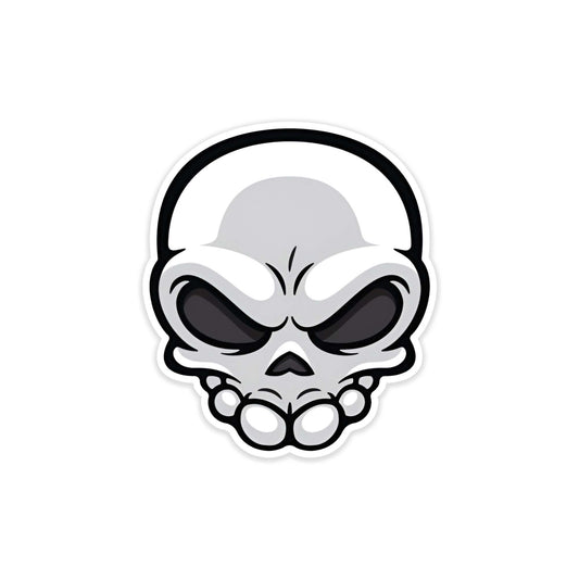 Scary skull car sticker