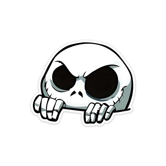 Cute skull car sticker