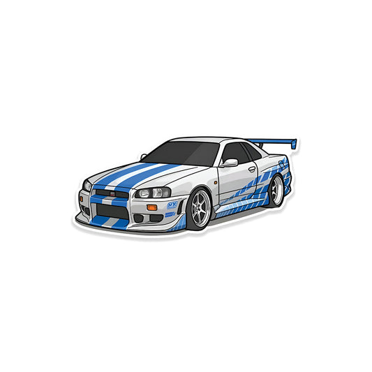 Gtr 34 car sticker