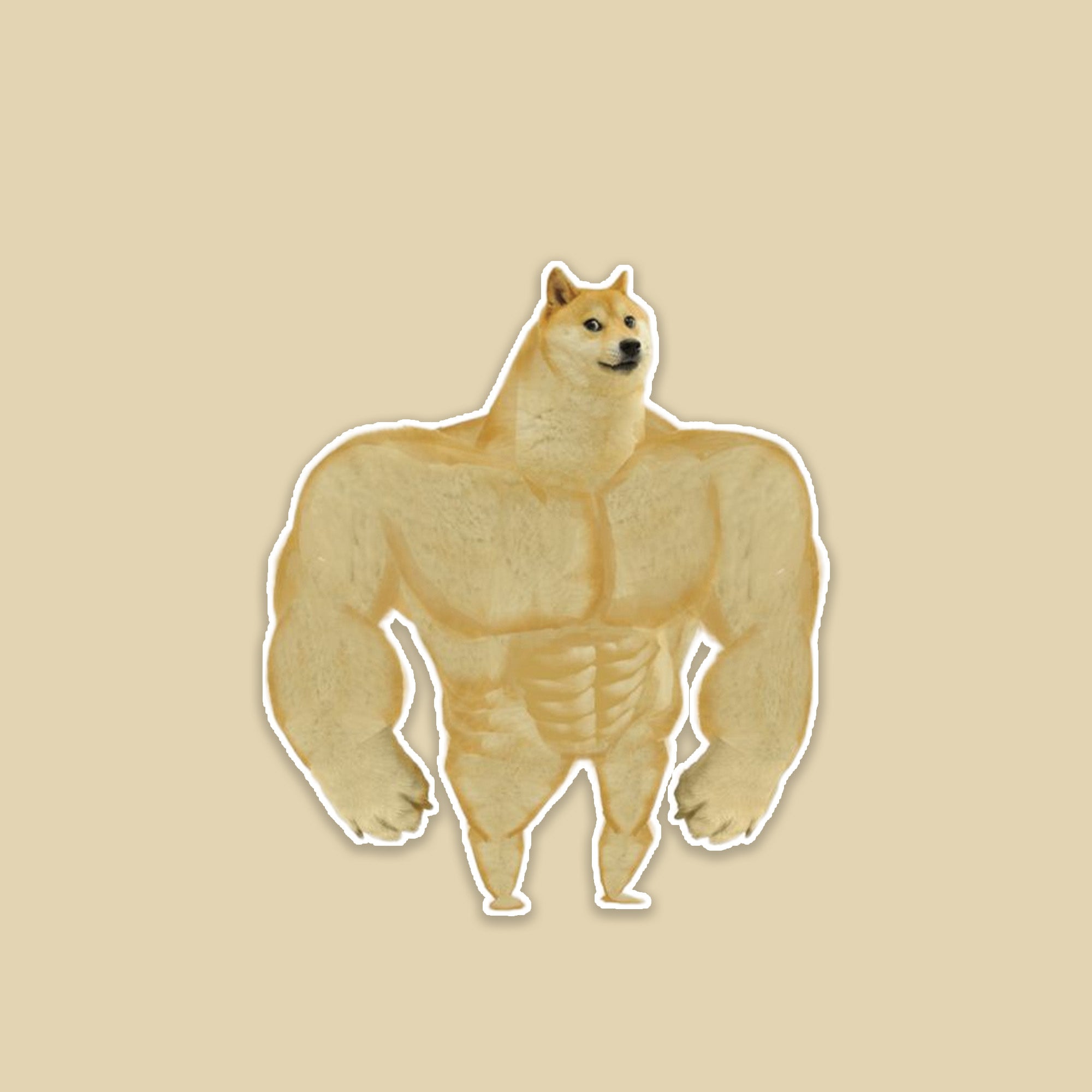 Muscular Doge Sticker – Fantastick