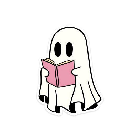 A rectangular sticker with a red background and a white horizontal stripe in the middle. In the center of the white stripe, black Devanagari text reads "घुमक्कड़" which translates to "Wanderer." The red background has faint travel-themed illustrations.