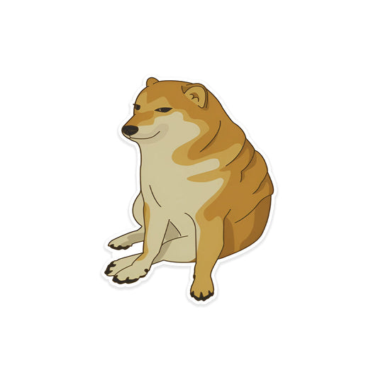 A rectangular sticker with a red background and a white horizontal stripe in the middle. In the center of the white stripe, black Devanagari text reads "घुमक्कड़" which translates to "Wanderer." The red background has faint travel-themed illustrations.