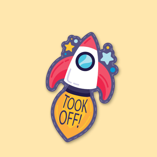 Space Rocket Sticker