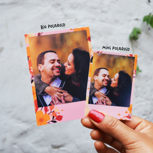 Floral retro polaroid prints