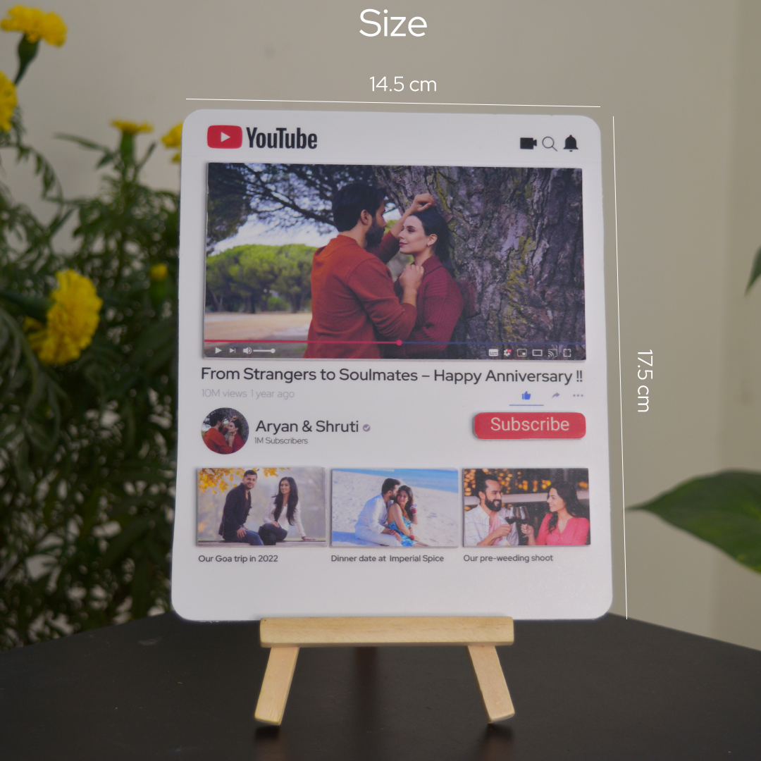 YouTube 3D Memory Frame ( with Easel Stand)