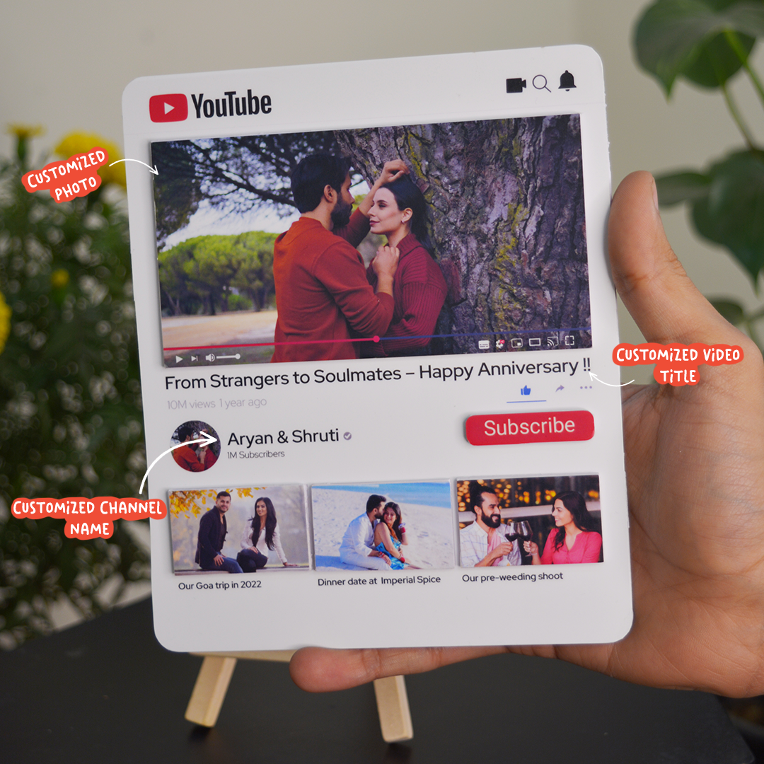 YouTube 3D Memory Frame ( with Easel Stand)