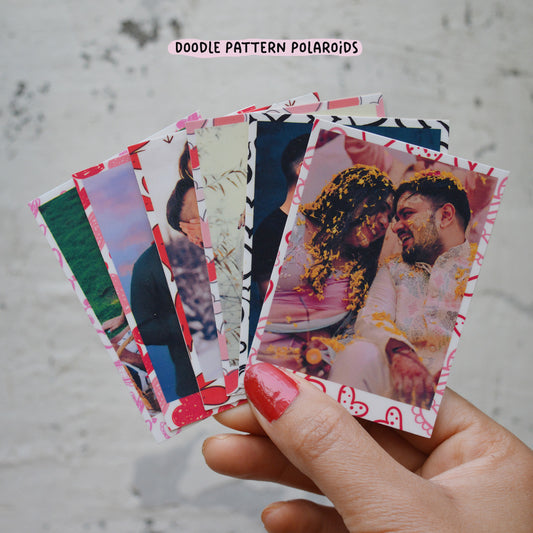 Love Doodle Retro Polaroid Prints